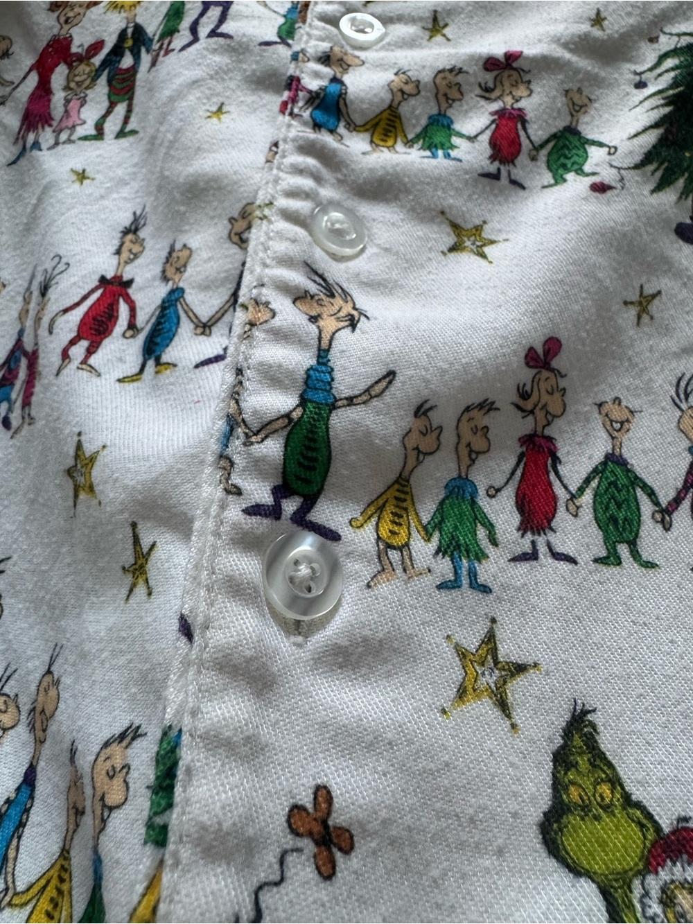 Pottery Barn Kids Dr. Seuss The Grinch Adult Flannel Pajama Set Size S Unisex - Picture 6 of 15